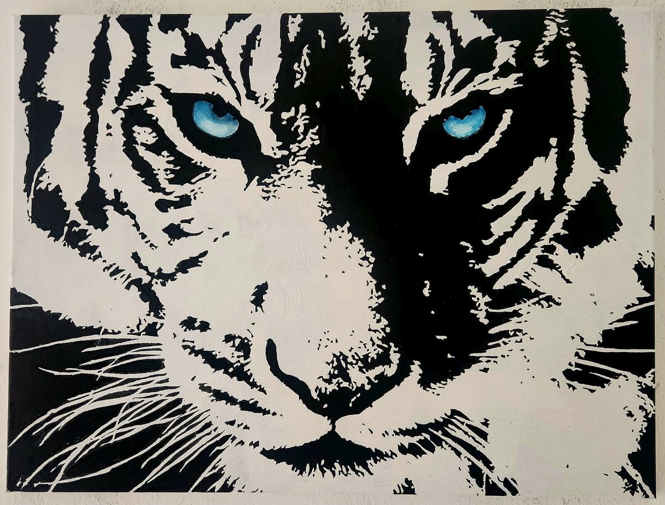 ArteDiAlina.com painting: White Tiger